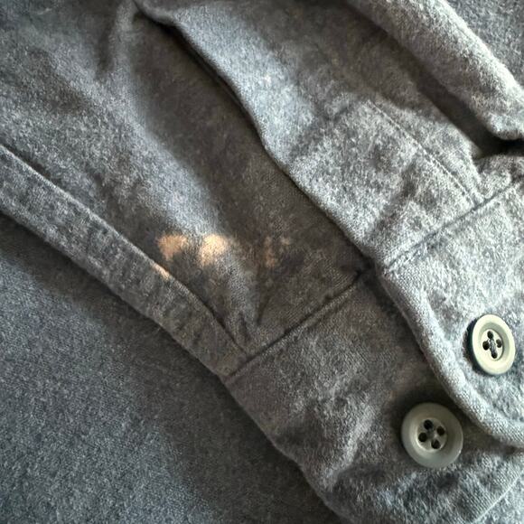 L.L. Bean Blue Heavy Cotton Shirt Jacket Shacket Men’s Large Tall Workwear - Picture 7 of 7